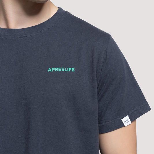 May Tee With Graphic Print - On The Beach Navy