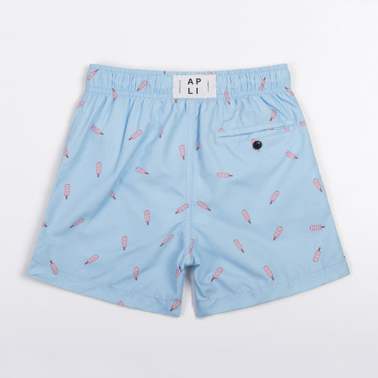 KIDS SWIM SHORTS KIDS TWISTER in color BLUE - Detail shot