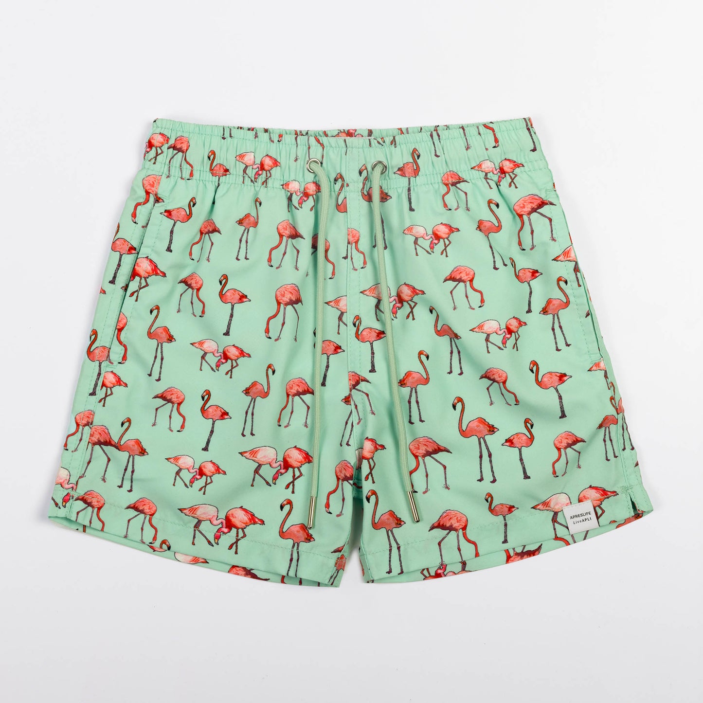 KIDS SWIM SHORTS KIDS GREENGOS in color GREEN - Front shot