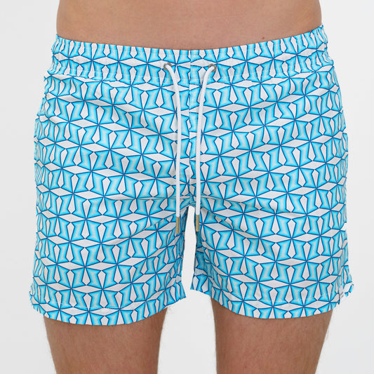 SWIM SHORTS METRIC in color BLUE - Front shot