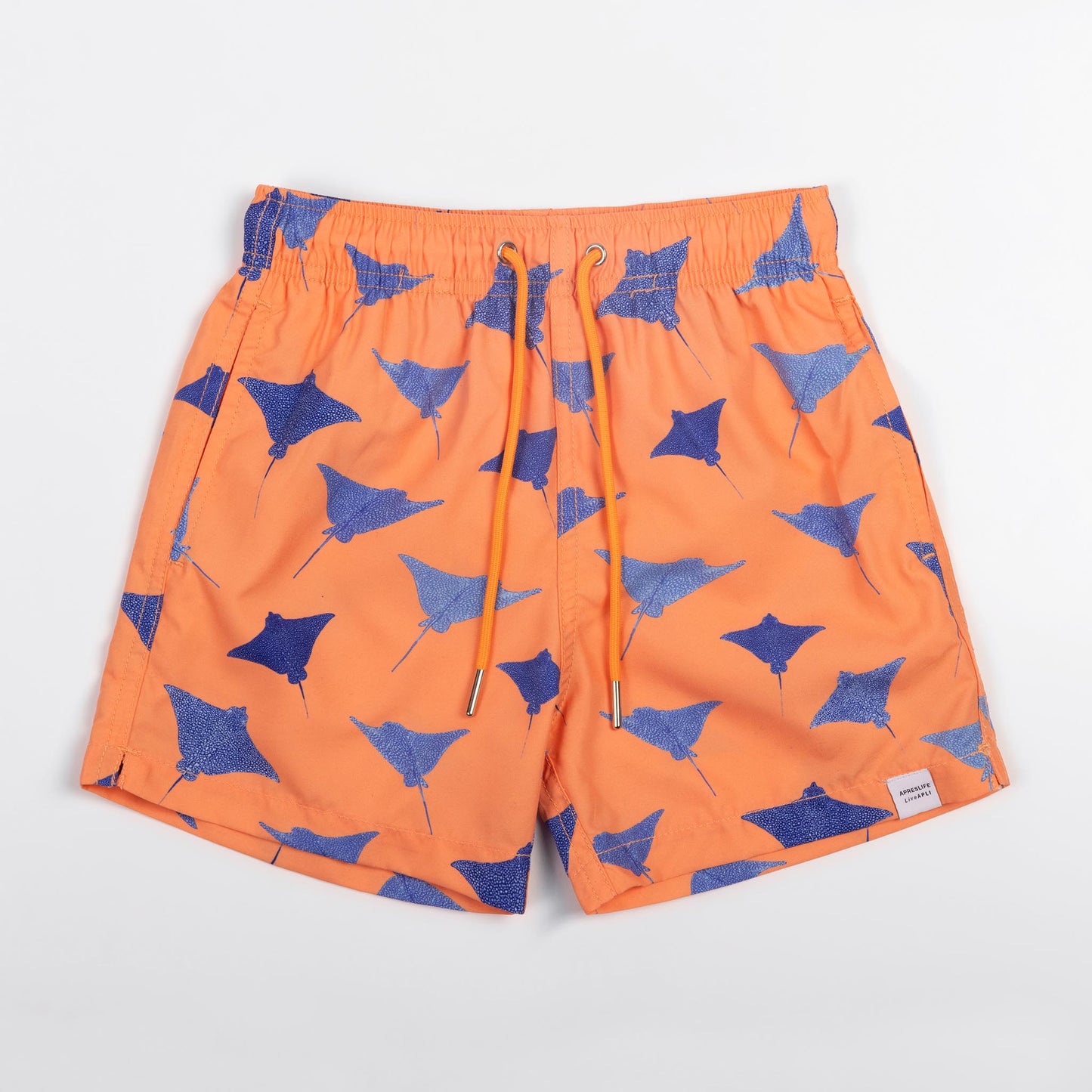 KIDS SWIM SHORTS KIDS MANTA in color ORANGE - Front shot