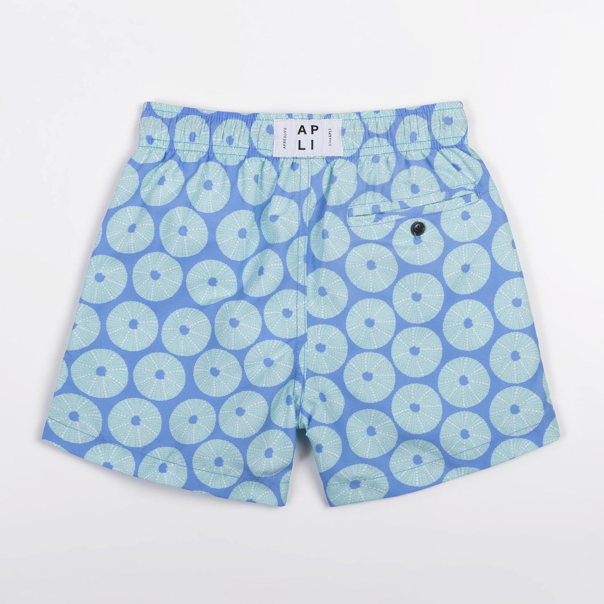 KIDS SWIM SHORTS KIDS URCHIN in color BLUE - Detail shot