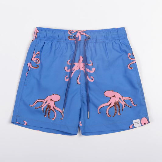 KIDS SWIM SHORTS KIDS OCTO in color BLUE - Front shot