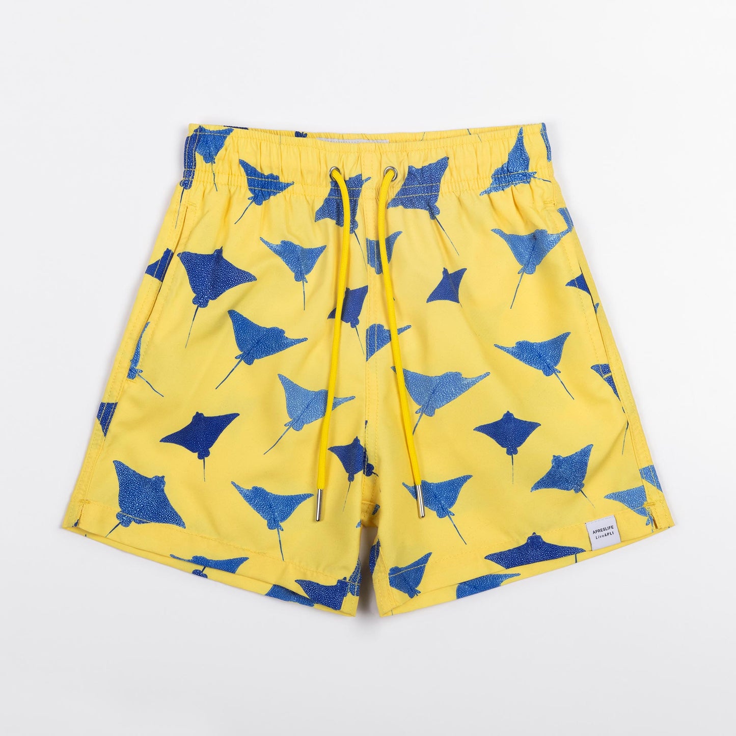 KIDS SWIM SHORTS KIDS MANTA in color YELLOW - Front shot