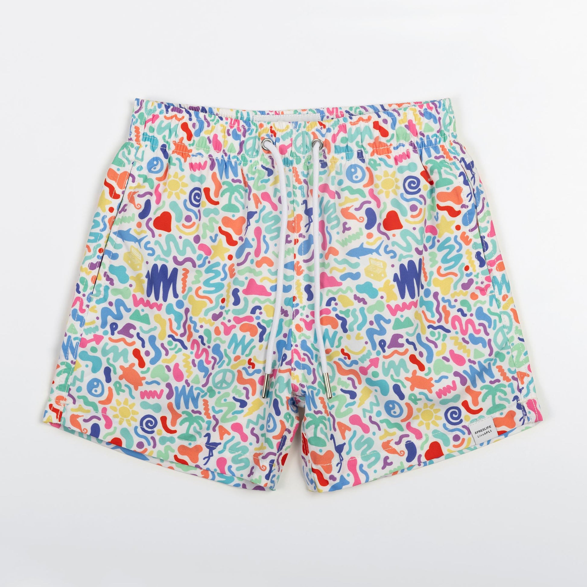 KIDS SWIM SHORTS KIDS UNDER THE SEA in color PLAYA - Front shot