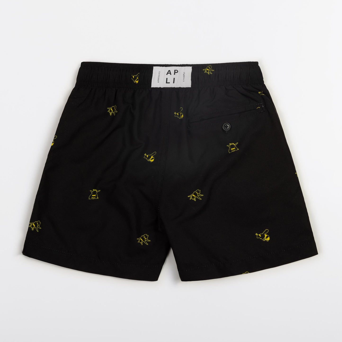 KIDS SWIM SHORTS KIDS BUMBLE B in color BLACK - Detail shot