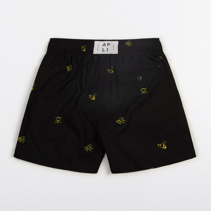 KIDS SWIM SHORTS KIDS BUMBLE B in color BLACK - Detail shot