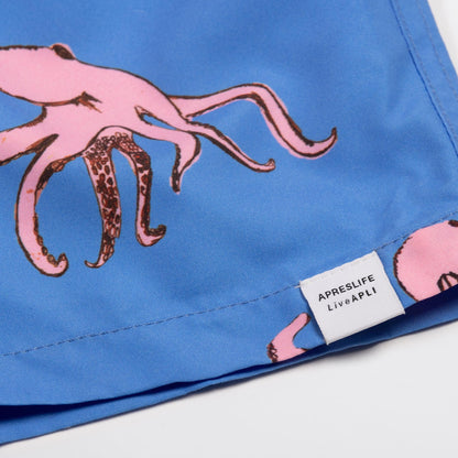 KIDS SWIM SHORTS KIDS OCTO in color BLUE - Back shot
