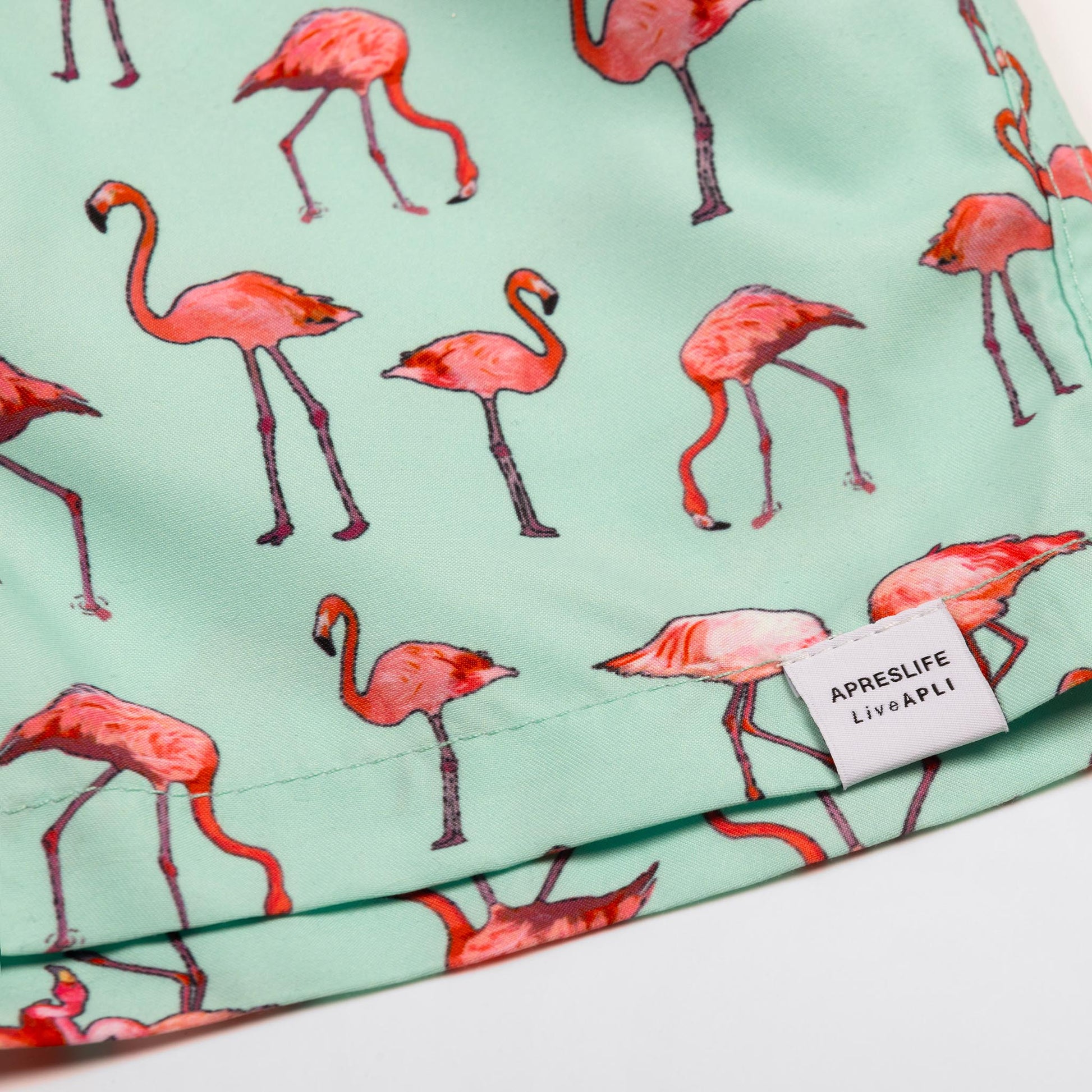 KIDS SWIM SHORTS KIDS GREENGOS in color GREEN - Back shot