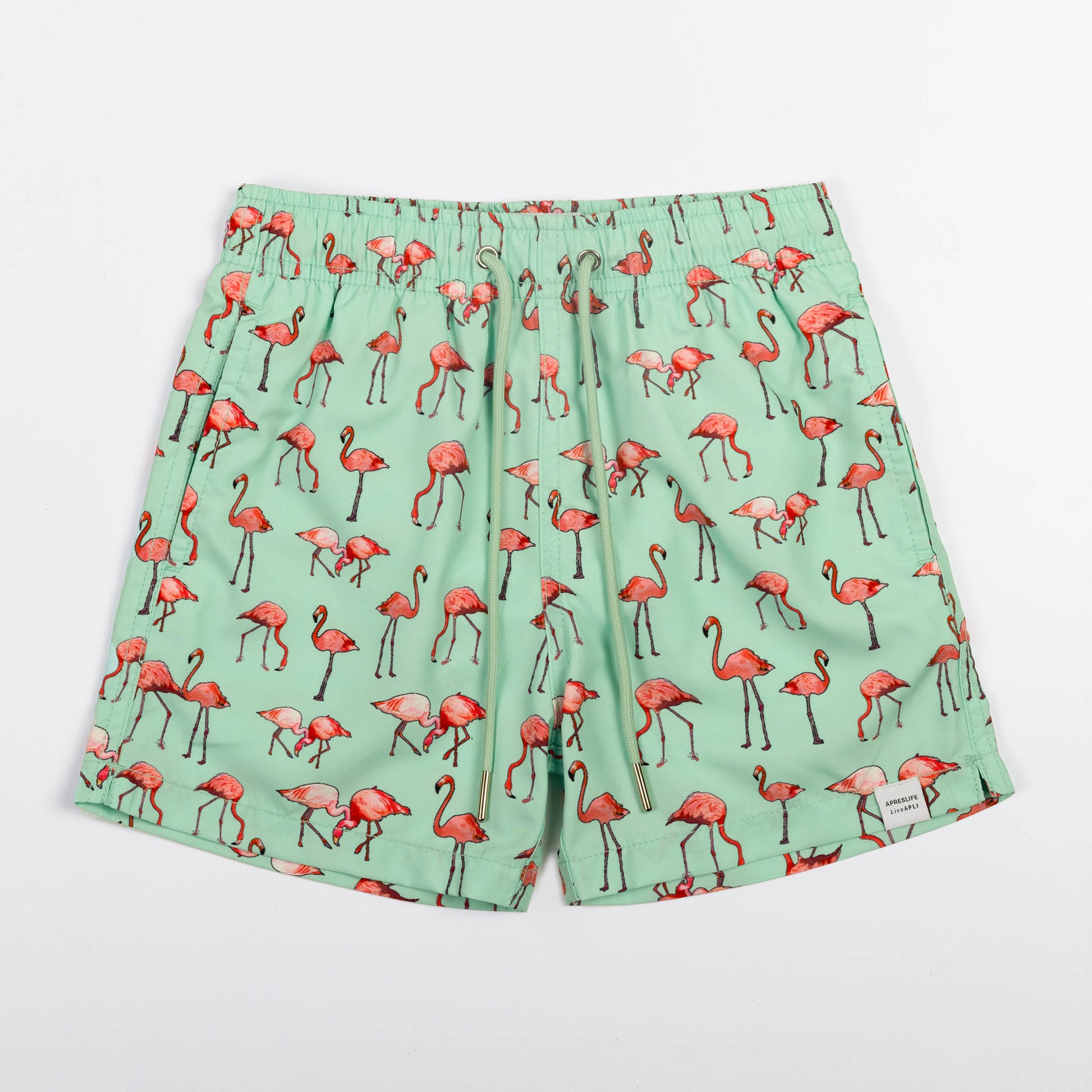 KIDS SWIM SHORTS KIDS GREENGOS in color GREEN - Front shot