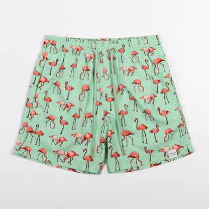KIDS SWIM SHORTS KIDS GREENGOS in color GREEN - Front shot