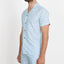 SHIRT S/S STRIPE CUBAN in color SKY BLUE  - Back shot