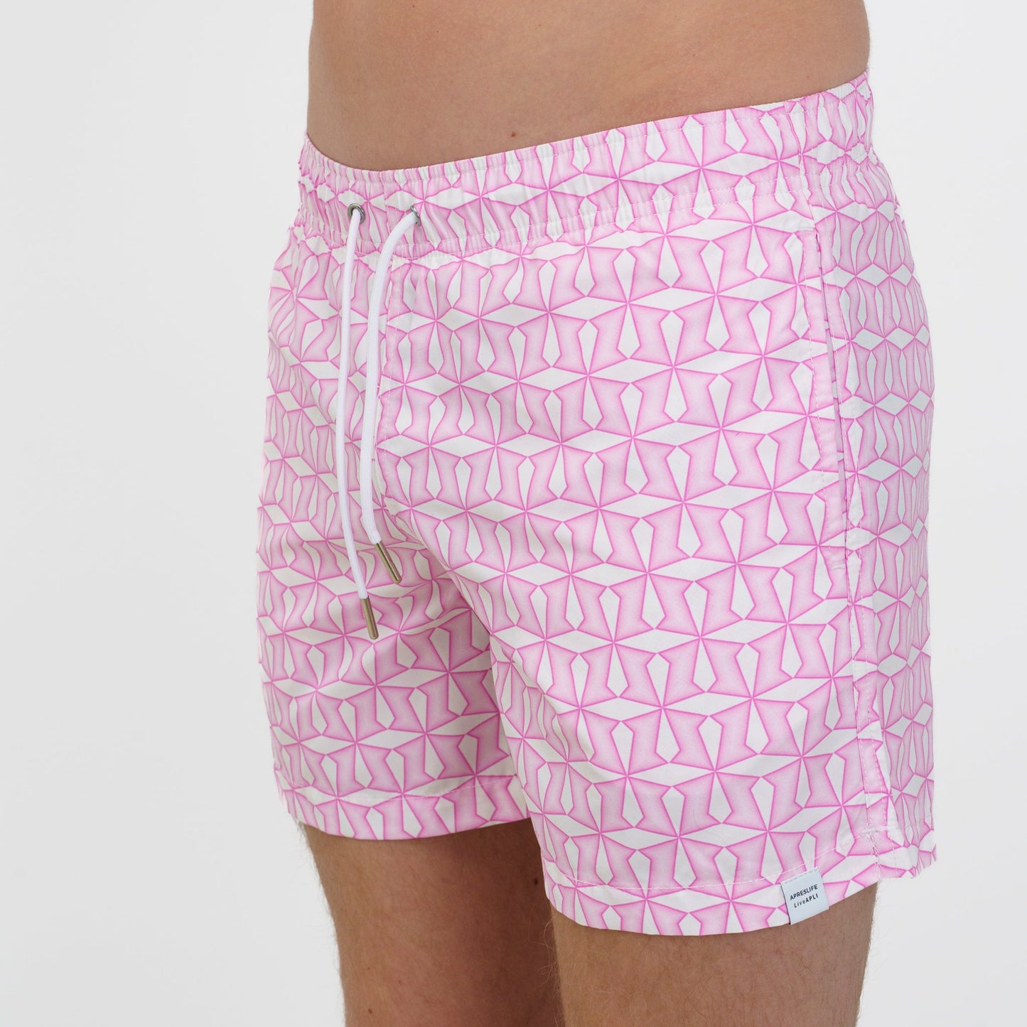 SWIM SHORTS METRIC in color PINK - Back shot